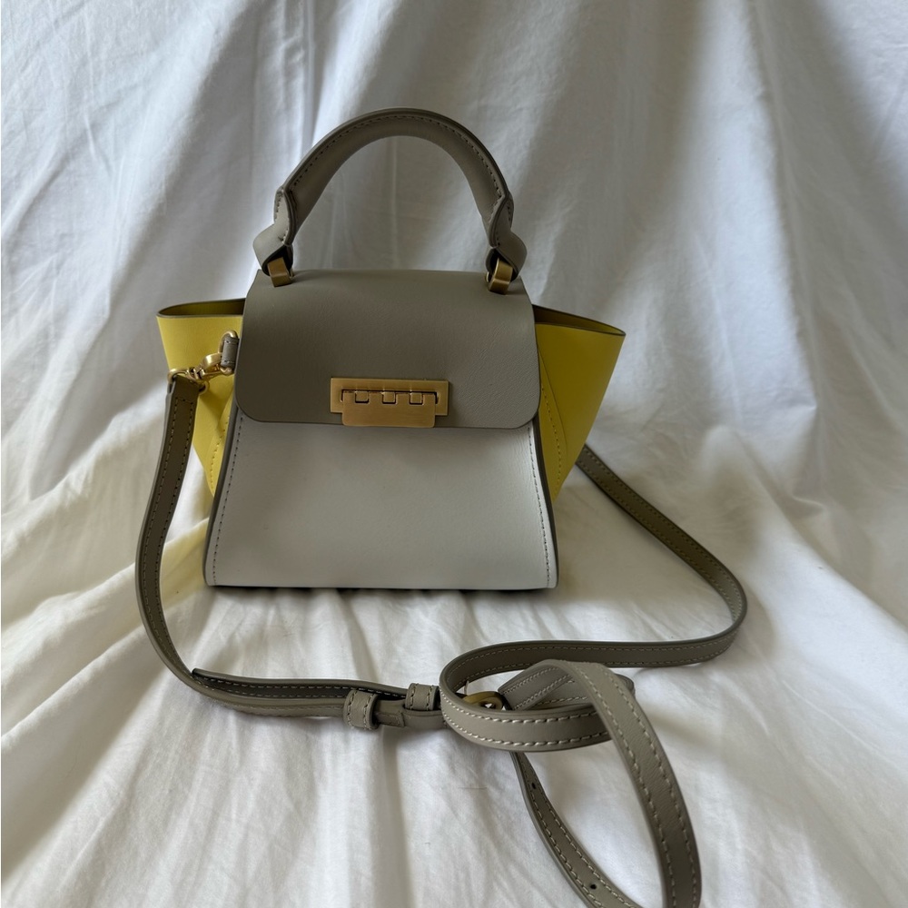 Zac Posen Gray and Yellow Mini Bag